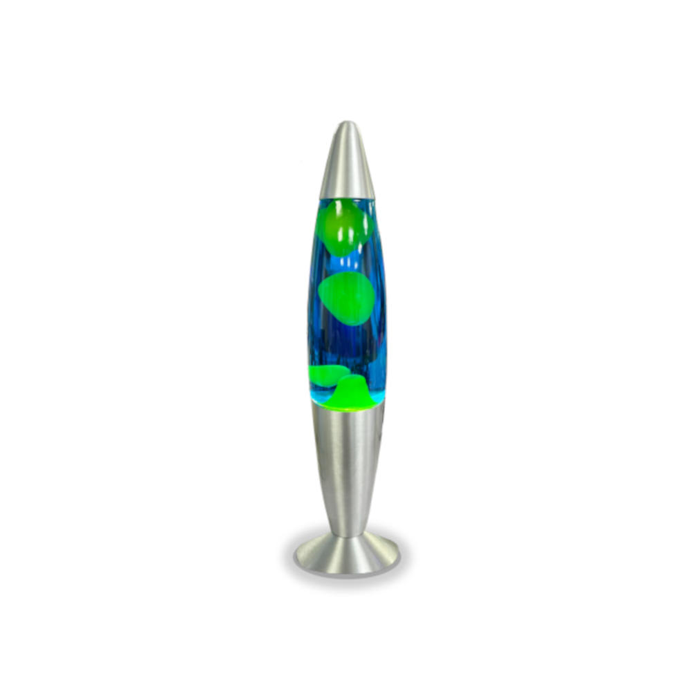 Blulaxa LED Lava-Lampe blau mit gelber Lava 20W