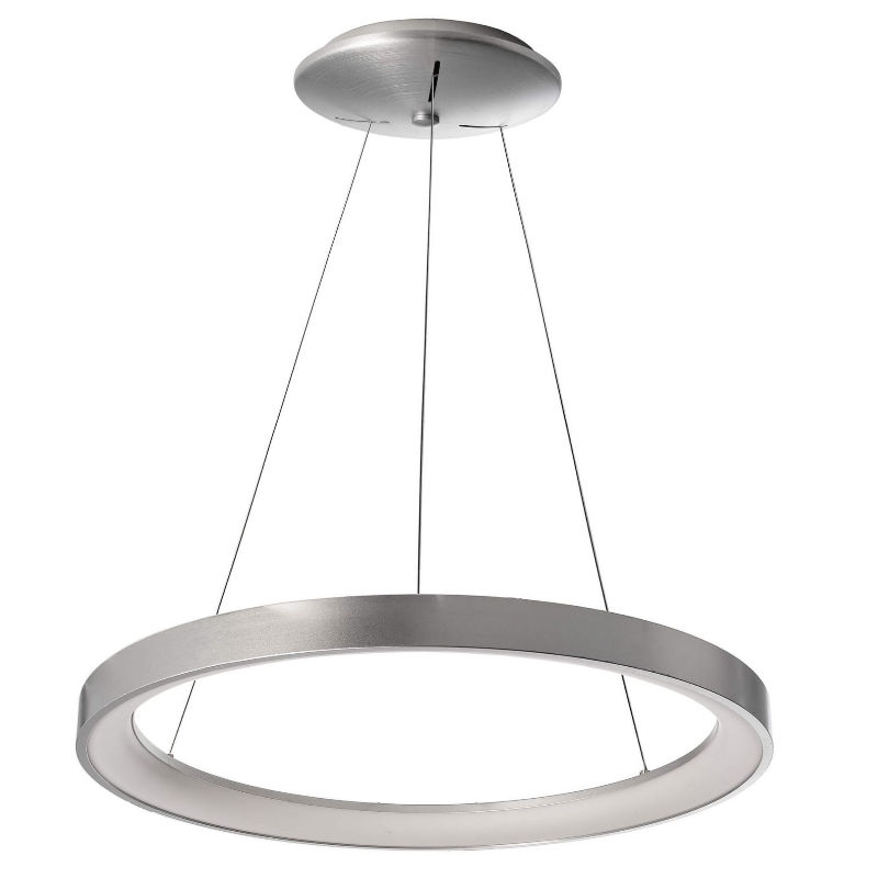 Pendelleuchte Merope 480mm 35W 830 silber Material: Aluminium Leistung: 35W bei 230V Farbwiedergabe: Ra 80 Lichtfarbe 3000K warmweiss Lichtstrom: 2990lm Abstrahlwinkel: 130