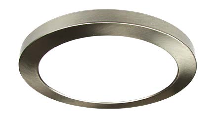 Dekorring Eisen gebürstet (Edelstahl Optik)  Ø140mm für CLIP ON Magnet LED Leuchte 6W