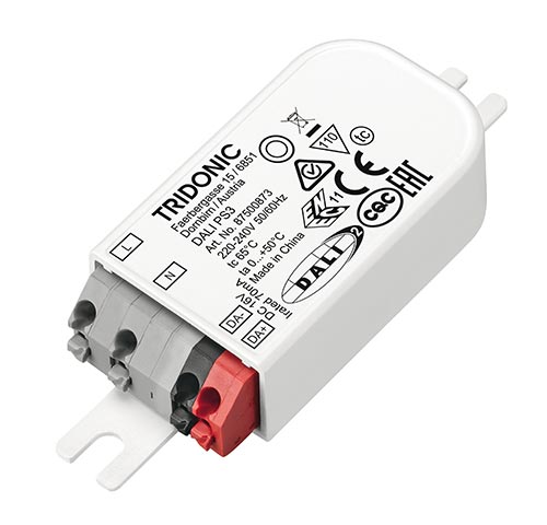 DALI PS3 Stromversorgung DALI 2 Stromversorgung, die 70mA für DALI-2 Installation zur Verfügung stellt Hervorragende Skalierbarkeit, Anschluss von bis zu 2 PS3 in einer DALI 2 Installation