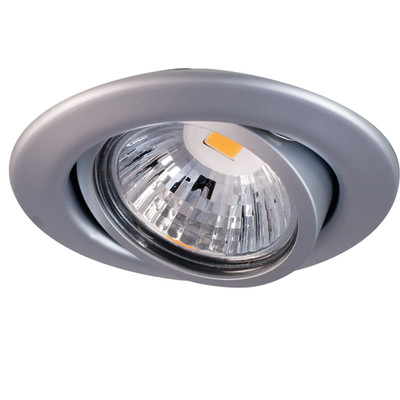 Einbauleuchte D-3830-01 RUND, chrom-matt, schwenkbar, für Halogenlampe oder LED Lampe MR16 Ø50mm, mit patentierter Lampenhalterung (ohne Sprengring !)Passendes Zubehör für diesen Artikel: