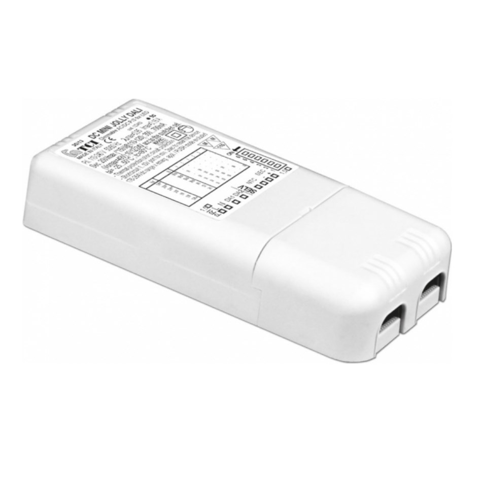 DC MINI JOLLY DALI 20W 250mA - 700mA LED Trafo von TCI Konstantstrom einstellbar über DIP-SchalterDALI Dimmung mit Memory-FunktionMöbeleinbau möglich (MM-Zeichen)