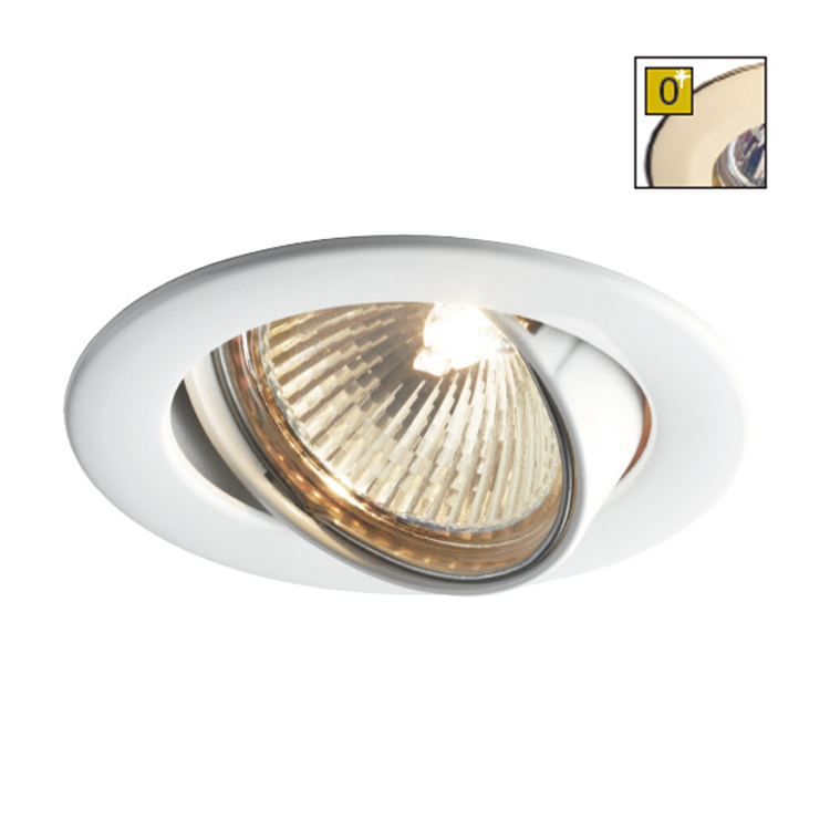 Einbauleuchte DIRECTION 230V, schwenkbar, GOLD inkl. Hochvolt Halogenlampe (GZ10) 50W 40°- 230VAußenØ x ET Ø83 x 90 mm Bohren mit  Ø76mmdimmbar
