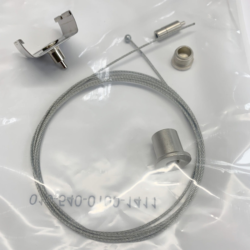 Seilabhänge-Set mit Schnellspanner und Halter für Globalschienen - Seil Länge: 3m, Ø 1,0mm
