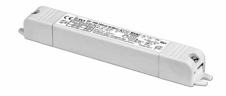 DC11W 700mA SLIM/U LED Konverter / LED Trafo Konstantstrom DC 700mA 11W 2…17V DC 700mA 6W DC bei 110V Vout max. 17V DCMade in Europe von TCI Saronno LxBxH: 157x22x19mm