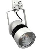 3-Phasen Schienenstrahler COB 30W 24° 3000K 2400lm Gehäuse silber hochwertiger LED Schienenstrahler zu sehr günstigem Preis Reflektor 24° TOP Farbwiedergabe RA >90! Lichtfarbe: war