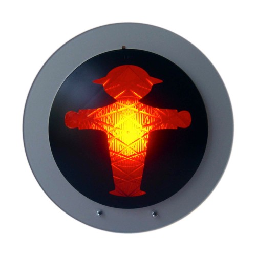 Wandleuchte AMPELMANN Rot / Ringrahmen  ( Ohne Schriftzug )  Sockel E14   Art.Nr. 0105201200
