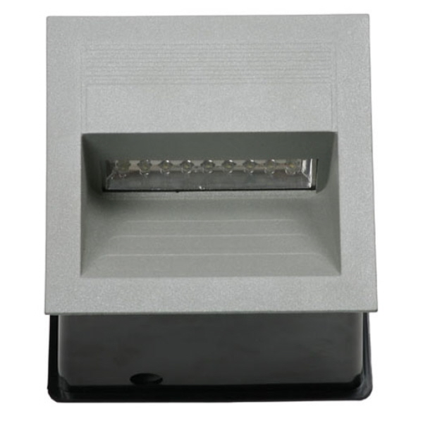 LICA LEDE J04A LED Wandeinbauleuchte Außen,1,5W, IP65, Farbe:grau, Lichtfarbe:kaltweissAluminium Druckguss Schutzscheibe aus Kunststoff LICA LEDE J04A LED Wandeinbauleuchte Außen,1,5W, IP65, Farbe:grau, Lichtfarbe:kaltweissAluminium Druckguss Schutzscheibe aus Kunststoff