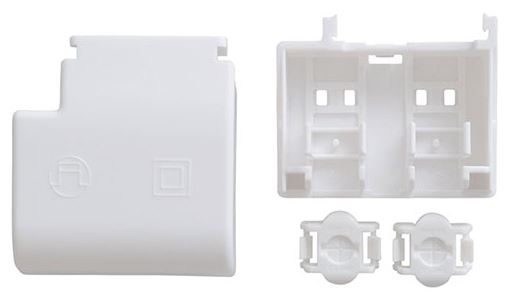 ACU SC 43x30mm CLIP-ON SR SET - Zugentlastungsset für unabhängige Anwendung. Leichte und werkzeuglose Montage am LED-Treiber, schraubenlose Kabelklemmkanäle für lange Zugentlastung (30 x 43 x 30 mm).