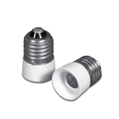 Reduktionsfassung aus LPC, E14 auf E27. Zum Einsatz von E14 Lampen in E27 Leuchten.  1 Stück 