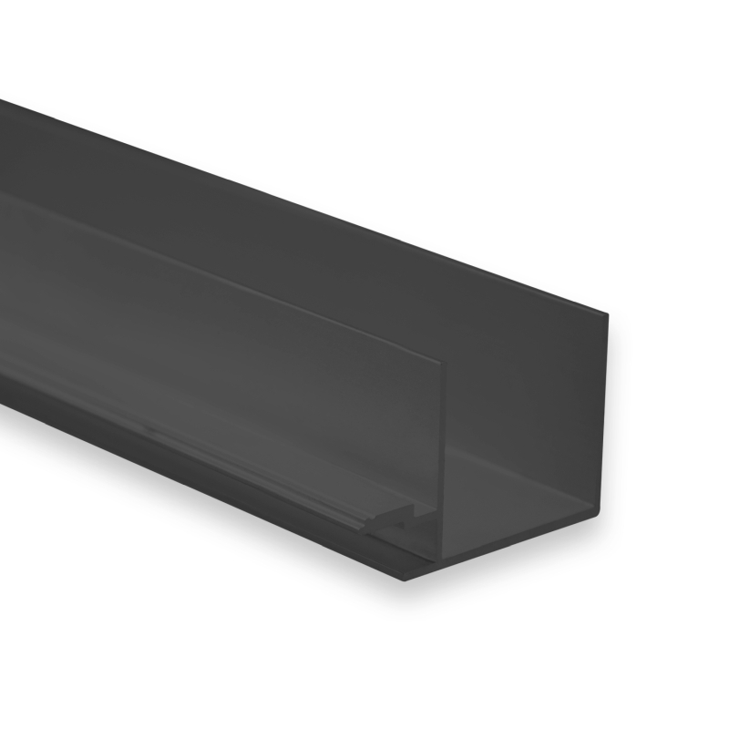 LED Trockenbauprofil TBP1 200cm, schwarz RAL 9005, LED Stripes max. 6mm (20,77€/m inkl. MwSt.) perfekt geeignet für den Einbau in Trockenbaukonstruktionen! wird als Schattenfuge in der Zwi