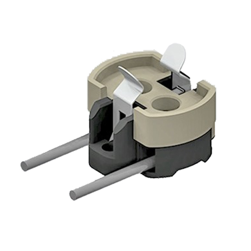 Fassung Gx12-1 für SDW-TG und Bäro Mini BFL Lampen, Keramik, 2A-250V (5kV), T250, 50 und 100W, ENEC03 / LPC - Hochtemperatur Spezialkunststoff bis 270°C Silikon Kabel 30cm 180°C