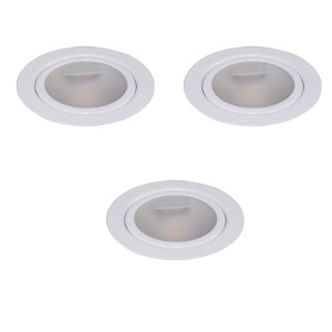 N 5020 COB LED 3er Set LED Einbauleuchten 3,3W 830, Weiss, warmweiss KOMPLETT SET bestehend aus: 3 LED Leuchten (3000K, 177lm)1 Betriebsgerät EL-12-350mA  AD: 80mm / BohrØ: 58mm /  N 5020 COB LED 3er Set LED Einbauleuchten 3,3W 830, Weiss, warmweiss KOMPLETT SET bestehend aus: 3 LED Leuchten (3000K, 177lm)1 Betriebsgerät EL-12-350mA  AD: 80mm / BohrØ: 58mm /