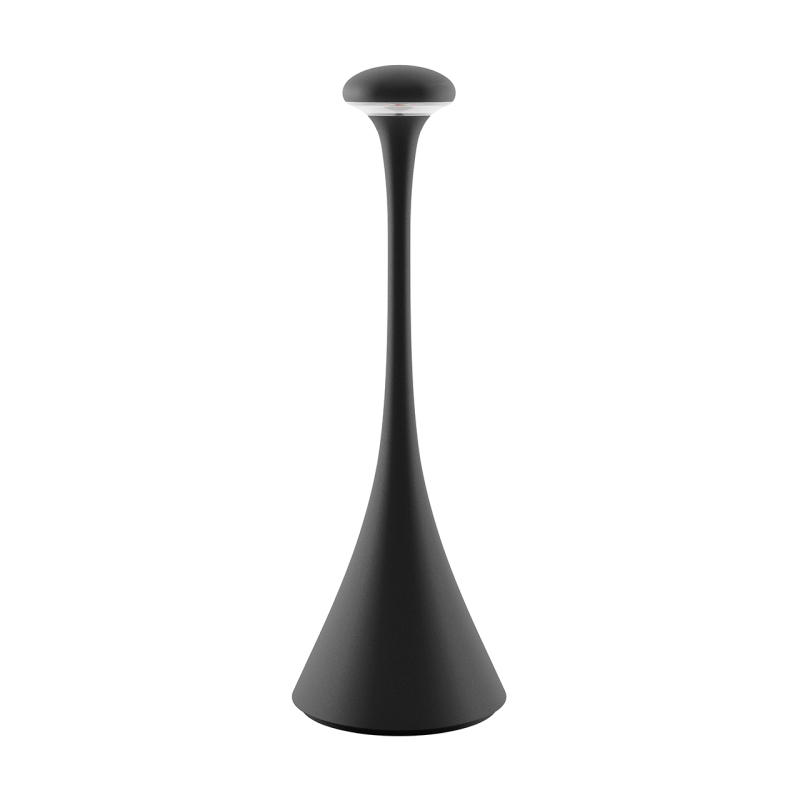 LED Akku Tischleuchte Nudrop 2,2W 822-27 168-197lm IP54 45° 380mm schwarz dimmbar