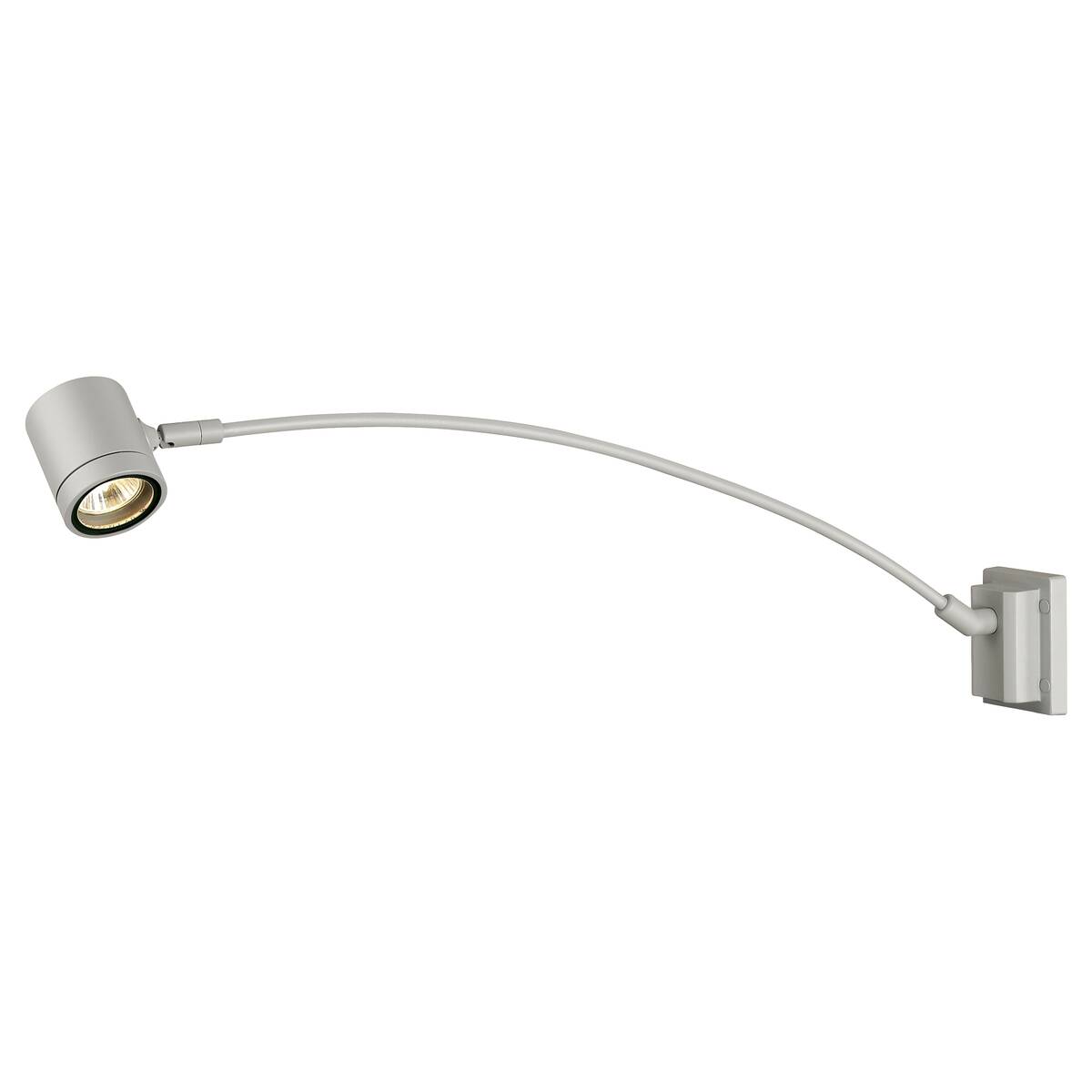 Displayleuchte MYRA Outdoor IP55 für Hochvolt 230V GU10 max. 50W, silbergrau