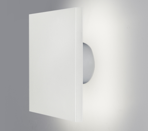 LED Aussenwandleuchte PILAR 8W 600lm warmweiss/3.000K weiss quadratisch