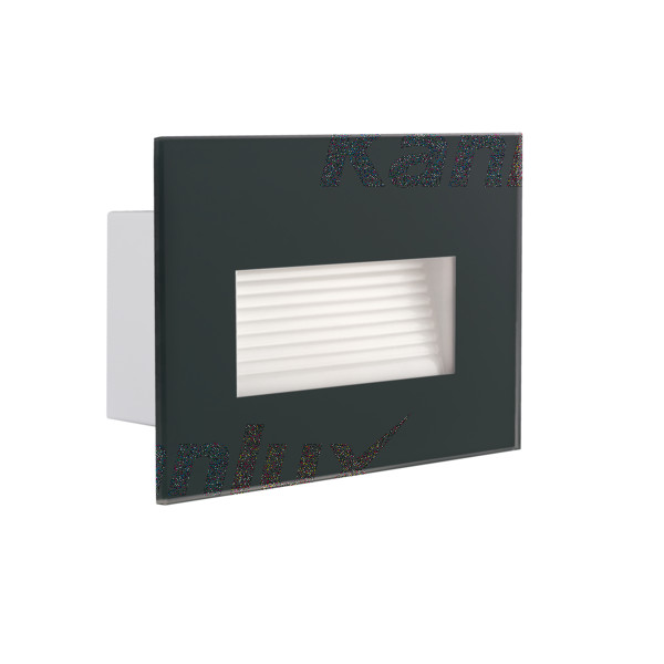 LED Wandeinbauleuchte Glasi 3W 3000K 230V in grau Leistung 3W Abstrahlwinkel 120° Anschluss direkt an 230V Für den Außen- und Innenbereich dank IP44 Schutzfrom Farbtemperatur 4