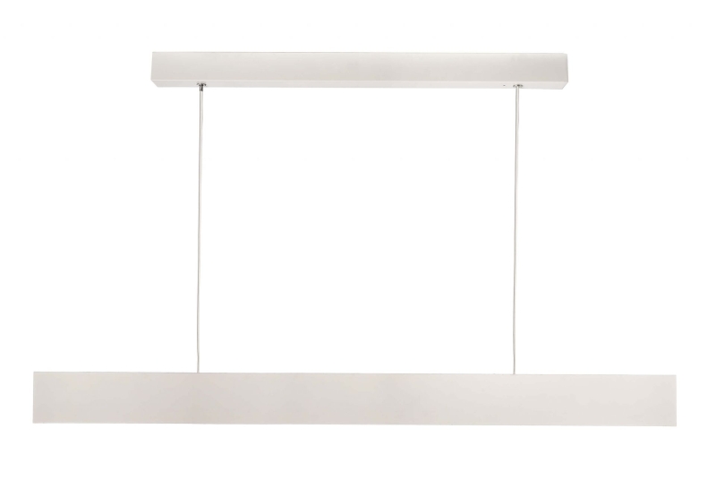 Apollon LED Pendelleuchte 28W 930 weiß Leistung: max. 28W bei 200-250V Lichtfarbe: 3000K warmweiss Farbwiedergabe: Ra 90 Schutzklasse: IP 20 LxBxH: 1004x80x8mm Pendellänge: