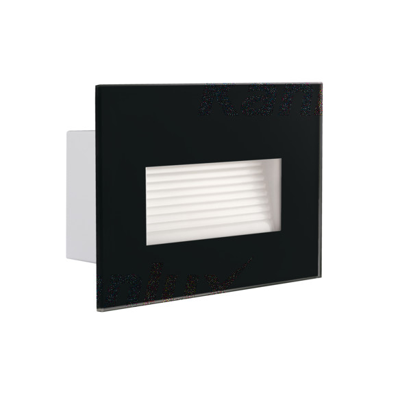 LED Wandeinbauleuchte Glasi 3W 3000K 230V in schwarz Leistung 3W Abstrahlwinkel 120° Anschluss direkt an 230V Für den Außen- und Innenbereich dank IP44 Schutzfrom Farbtemperatu