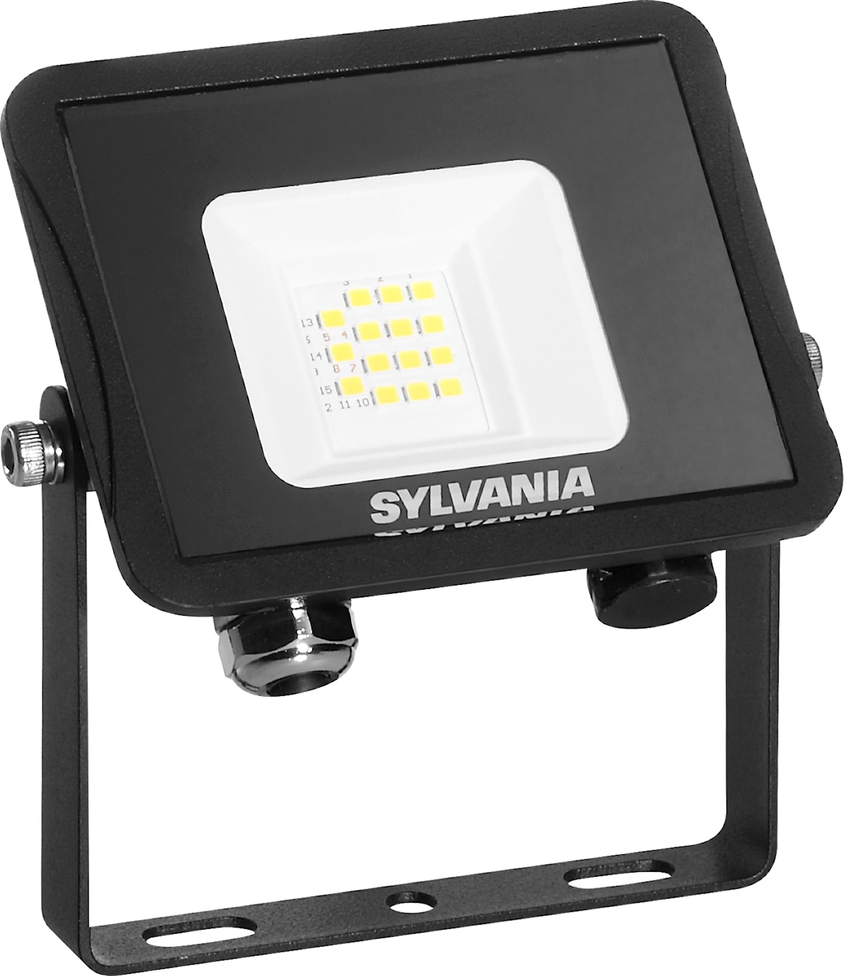 Flutlichtstrahler Start Flood Flat LED 9,5W 1000lm 830 IP65 schwarz LxBxH: 100x108x23mm schnelle und einfache Installation durch im Lieferumfang enthaltenes Anschlusskabel und Montageklemm