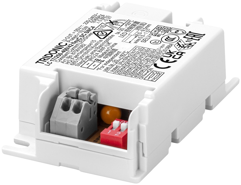 LC 17/250-400/42 flexC SC SNC4 Konstantstrom LED Treiber Per DIP Schalter Per DIP Schalter einstellbarer Ausgangsstrom 250, 300, 350, 400mA Vorwärtsspannung: 24 - 42V DC Ausgangsleistu