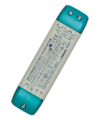 DALI Trafo Osram HTI DALI 105/230…240 DIM 12V AC 35-105W, 230-240V 50/60 Hz, DALI oder per Taster (Push) dimmbar Abmessung: 170x44x34mm Anschlüsse : 3x12V AC / 1x230V  DALI Trafo Osram HTI DALI 105/230…240 DIM 12V AC 35-105W, 230-240V 50/60 Hz, DALI oder per Taster (Push) dimmbar Abmessung: 170x44x34mm Anschlüsse : 3x12V AC / 1x230V