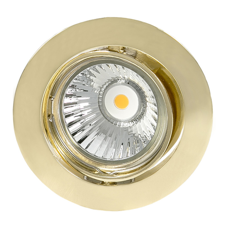Einbauleuchte N5049 GOLD, Aludruckguss, schwenkbar, für Halogen oder LED Lampe MR16 Gu5,3 Ø50mm Aussen Ø = 83mm , Bohr Ø = 74mm, Einbautiefe = 60mmPassendes Zubehör für diesen Artikel: