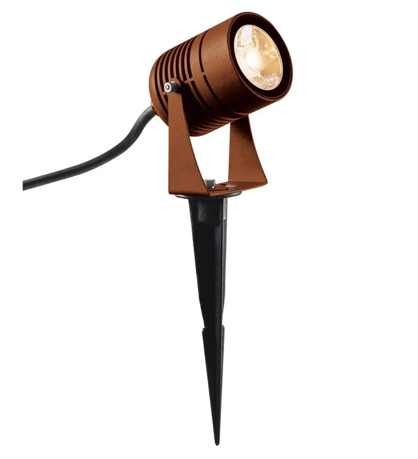 Erdspießstrahler LED SPIKE 6W IP55 Rost 400lm 3000K 40° Erdspießstrahler LED SPIKE 6W IP55 Rost 400lm 3000K 40°