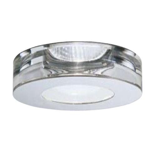 Einbauleuchte LEI für GU10 230V, mit ringförmigem Glas / Bleikristall, für LED GU10 230V Aussen Ø x H : 115x30mm Bohr Ø x Einbautiefe: 100x105mm