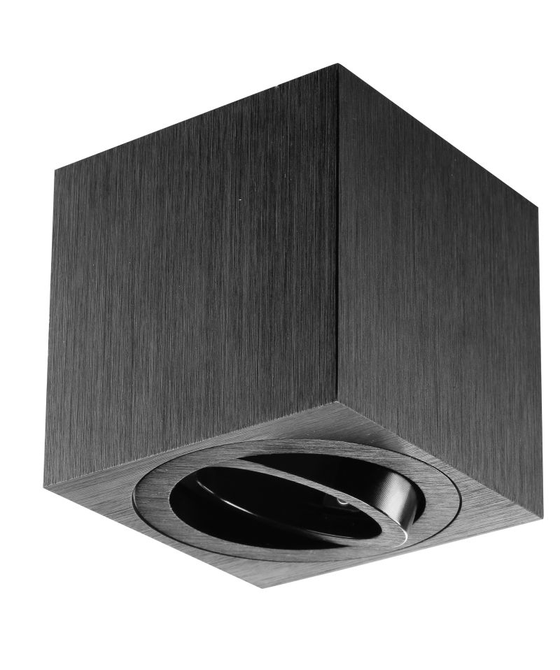 Deckenanbauleuchte Zylo max. 35W oder LED GU10 230V Schwarz eckig Form: Eckig Abmessung: Ø80x84mm inklusive GU10 Fassung Direkter Anschluss an 230V schwenkbar/ drehbar bis 35°- Deckenanbauleuchte Zylo max. 35W oder LED GU10 230V Schwarz eckig Form: Eckig Abmessung: Ø80x84mm inklusive GU10 Fassung Direkter Anschluss an 230V schwenkbar/ drehbar bis 35°-