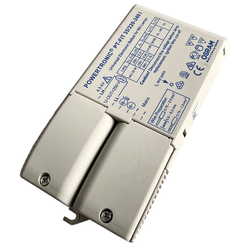 OSRAM PT-FIT 35/220-240 I Powertronic EVG für Metalldampflampen 1x35W mit Zugentlastung Leistung: 35W; 50/60HzLxBxH: 110x75x30mm Auslaufartikel ! Lieferung nur solange der Vo