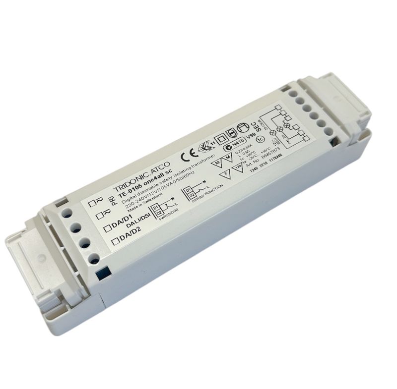 TE-0105 one4all sc, 20-105W Niedervolt Halogenlampen Trafo 12V 50-60Hz, DALI, DSI; SwitchDim dimmbar, 230-240V 50/60Hz