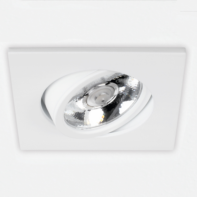 LED Einbauleuchte / Downlight Cabinet Spot S (quadratisch) 3W 830 10° 3000K (Warmweiss) 3W LED entspricht ~20W Halogen Schwenkbar Abstrahlwinkel: 10° 3W LED entspricht ~20W Hal