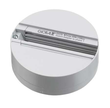 Global Fixpoint GRAU für 3 Phasen Stromschienenadapter Bitte Beachten ! Schienenzubehör verschiedener Hersteller ist untereinander NICHT kompatibel 