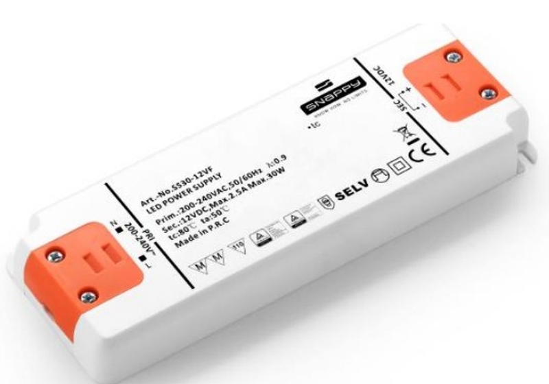 Snappy LED Konverter 60W 12V DC 220-240V Konstantspannungs LED Trafo / Konverter / LED Treiber LxBxH: 160x58x18mm Nominale Lebensdauer beträgt 30.000h Überlastschutz, Kurzschlusssc