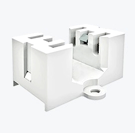 Fassung 2Gx13 für runde T5c Leuchtstoffröhren (Ringröhren) zum Anschrauben, mit zwei seitlichen Bohrungen 2A-500V / T110  Fassung 2Gx13 für runde T5c Leuchtstoffröhren (Ringröhren) zum Anschrauben, mit zwei seitlichen Bohrungen 2A-500V / T110