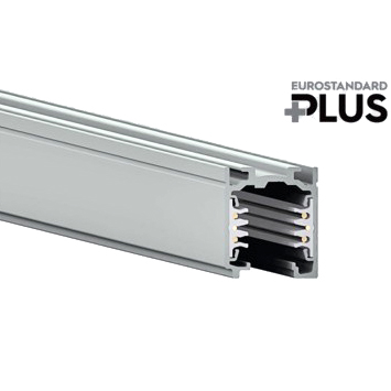 DALI Stromschiene Stucchi OneTrack mit 6 Leitungen und Eurostandard Plus 400cm WEISS (44,89€/m inkl. MwSt.)