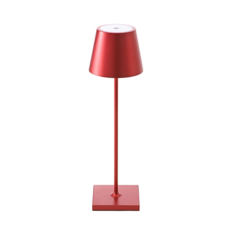 LED Akku Tischleuchte Nuindie 2,2W 822-27 168-197lm IP54 45° 380mm kirschrot dimmbar 