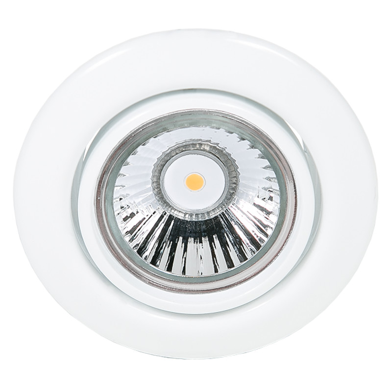 Einbauleuchte weiss MR16 Ø50mm max. 50W schwenkbar 20° Leistung: max. 50W Abmessung: 88x55mm Bohrausschnitt: 68mm Farbe: Weiss Exklusive Leuchtmittel und Betriebsgerät Pass