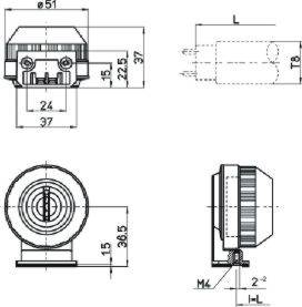 Schutzfassung G13, IP66 / IP67, für T8 Leuchtstoffröhren Ø 26mm, zum Anschrauben, 2A-250V / T130(Tm110)