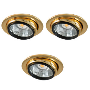 N 5022 COB LED 3ER LED Einbauleuchtenset, gold Set bestehend aus: 3 LED Leuchten (3000K, 188lm) 1 Betriebsgerät EL-12-350mA 1 Anschlussleitung mit Eurostecker 1,8m 1 Anschlussleitu N 5022 COB LED 3ER LED Einbauleuchtenset, gold Set bestehend aus: 3 LED Leuchten (3000K, 188lm) 1 Betriebsgerät EL-12-350mA 1 Anschlussleitung mit Eurostecker 1,8m 1 Anschlussleitu