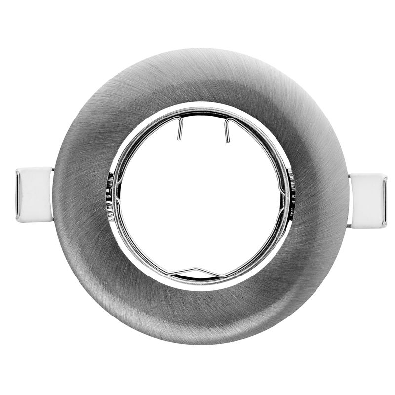 Einbauleuchte chrom gebürstet, ACS Trim Ring Swivel, schwenkbar 30° für LED Module MR16 50mm