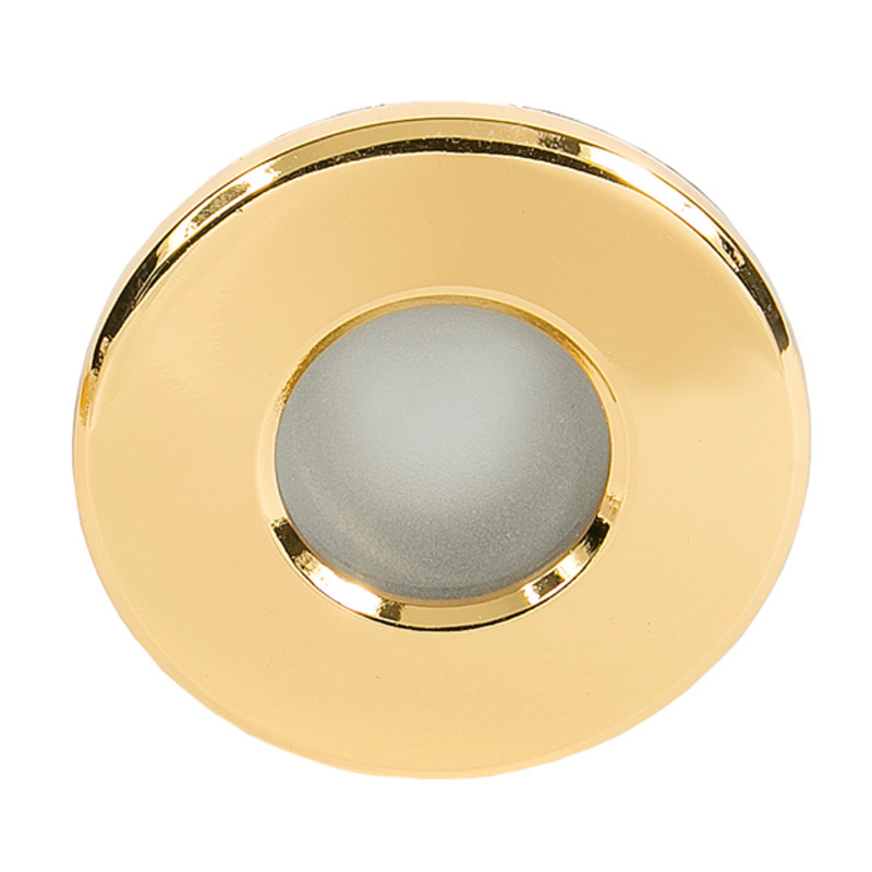 Einbauleuchte WT50 Rund, Gold, für MR16 max. 50W Bauform: RUND IP65 frontseitig für Feucht- bzw. Nassräume Farbe: Gold Maximal MR16 Leuchtmittel mit 50W