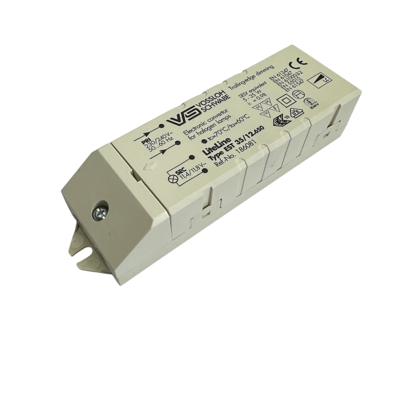 EST 35/12.650 Elektronischer Trafo 5-35W 230V auf 12V AC, LxBxH: 110x36x27mm