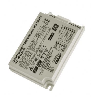 QTP-M 1x26...42 /220-240 S elektronisches Vorschaltgerät EVG für 1 Lampe 1x 22W T91x 22W + 1x 40W T5-R; 2x 22W T5-R 1x 26W TC-DEL 1x 18W, 1x 24W, 1x 36W TC-F 1x 18W; 1x 24W; 1x