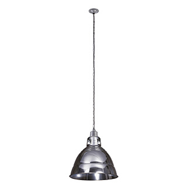 PARA 380 Pendelleuchte inkl. Rosette und Kette, OHNE Kabel, SILBERGRAU / innen ALU NATUR; Material: Aluminium