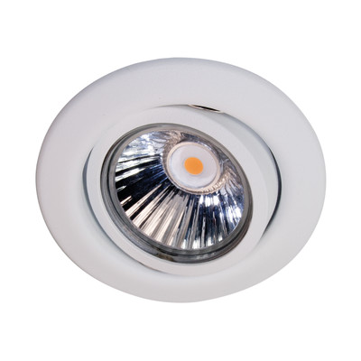 Einbauleuchte D-3830-13 RUND, weiss-matt, schwenkbar, für Halogenlampe oder LED Lampe MR16 Ø50mm, mit patentierter Lampenhalterung (ohne Sprengring !) Passendes Zubehör für diesen Artikel: