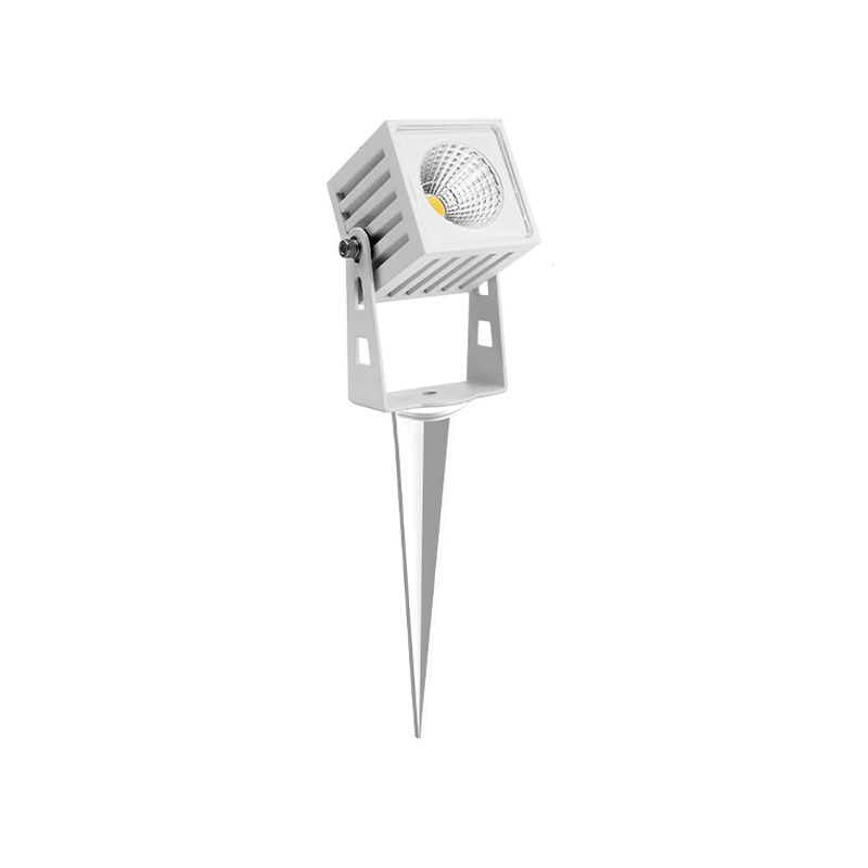 ZAS Erdspieß Strahler square 7W 40° 3000K IP65 weiss