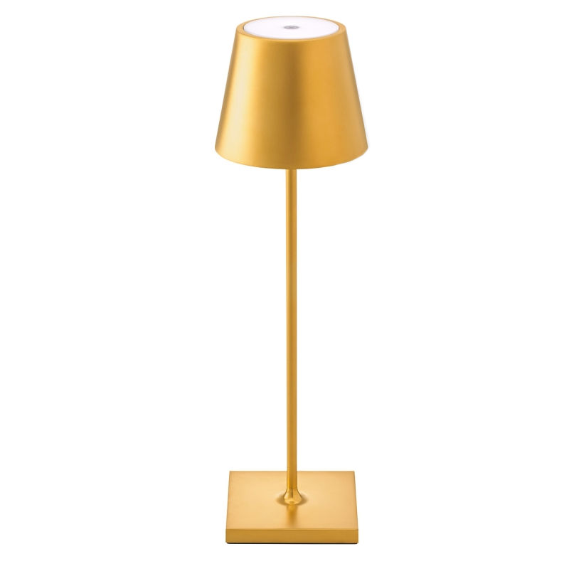 LED Akku Tischleuchte Nuindie 2,2W 822-27 168-197lm IP54 45° 380mm gold dimmbar  LED Akku Tischleuchte Nuindie 2,2W 822-27 168-197lm IP54 45° 380mm gold dimmbar