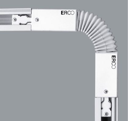 Flex-Verbinder für Erco 3-Phasen-Stromschienen in weiß